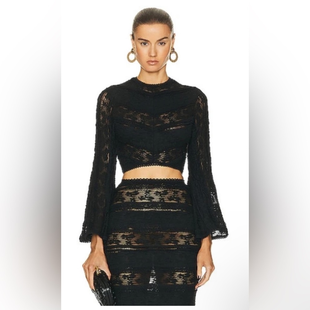Charo Ruiz Ibiza lace sheer Yam top & skirt set NWT free people